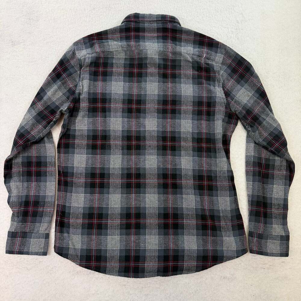NWT Sonoma Grey Plaid Flannel Button Down Shirt Size Large - Picture 2 of 6